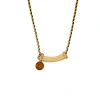 Hyacinth Douyin's best-selling trendy tiger's eye stone smile pendant necklace, a fashionable, light luxury and high-end collarbone chain necklace Item Picture